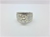 GIA天然鑽石豪華男戒指 0.90ct K/I2/車工完美 白K金  配鑽60P 共240分 n0665-02