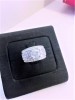 GIA天然鑽石豪華男戒指 0.90ct K/I2/車工完美 白K金  配鑽60P 共240分 n0665-02