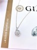 Just Diamond GIA天然鑽石墜子 0.38ct D/VS1/2EX 牡丹花切工 18K F0279