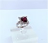 天然紅寶石鑽戒 3.21ct 馬眼鑽共1.60ct 圓鑽共0.42ct F0331