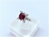 天然紅寶石鑽戒 3.21ct 馬眼鑽共1.60ct 圓鑽共0.42ct F0331